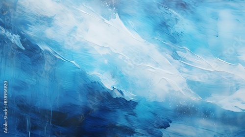 painting blue silver abstract