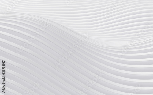 White abstract curve background, 3d rendering.