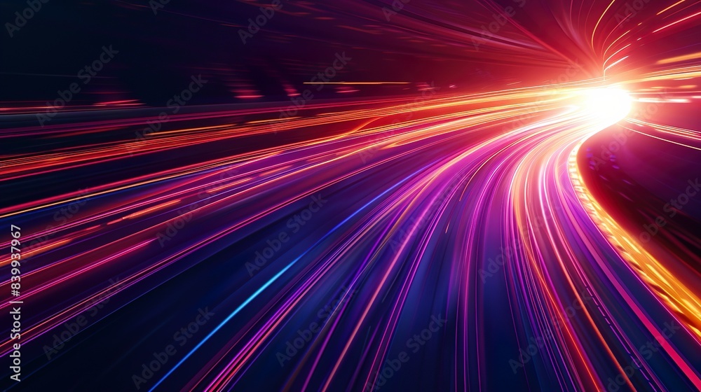 an abstract neon line