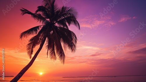 purple palm tree pink