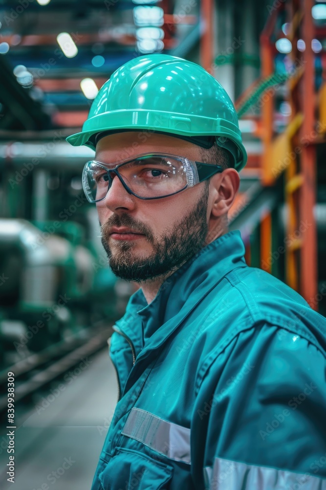 Worker with Safety Gear Worker with Safety Gear