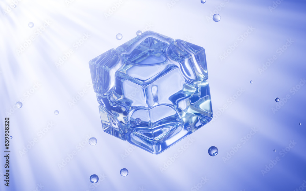 Abstract glass cubes, 3d rendering. Abstract glass cubes, 3d rendering.
