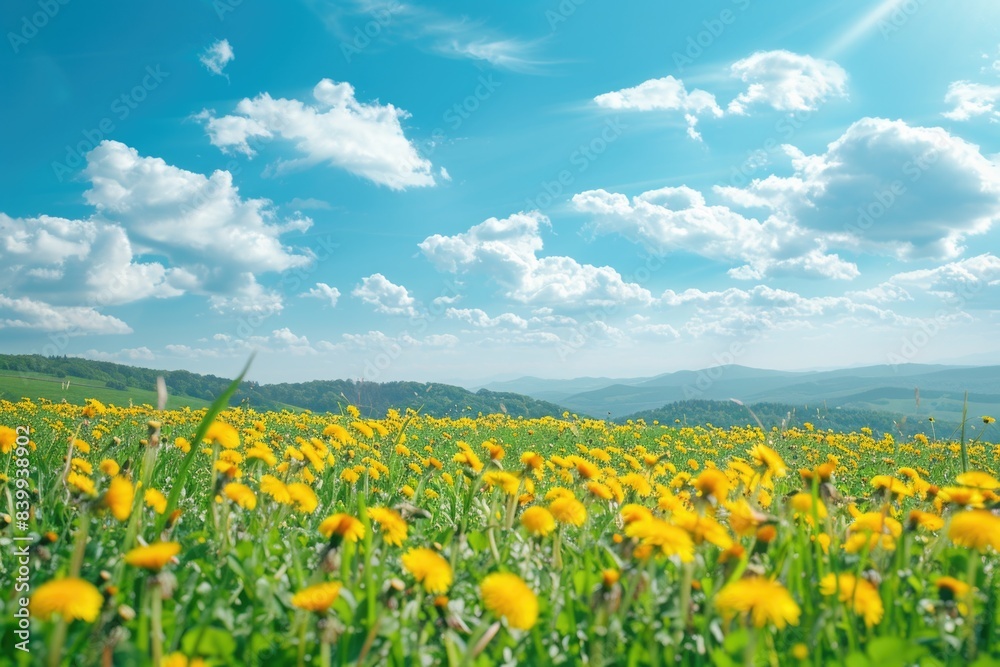 Fototapeta premium yellow flower field