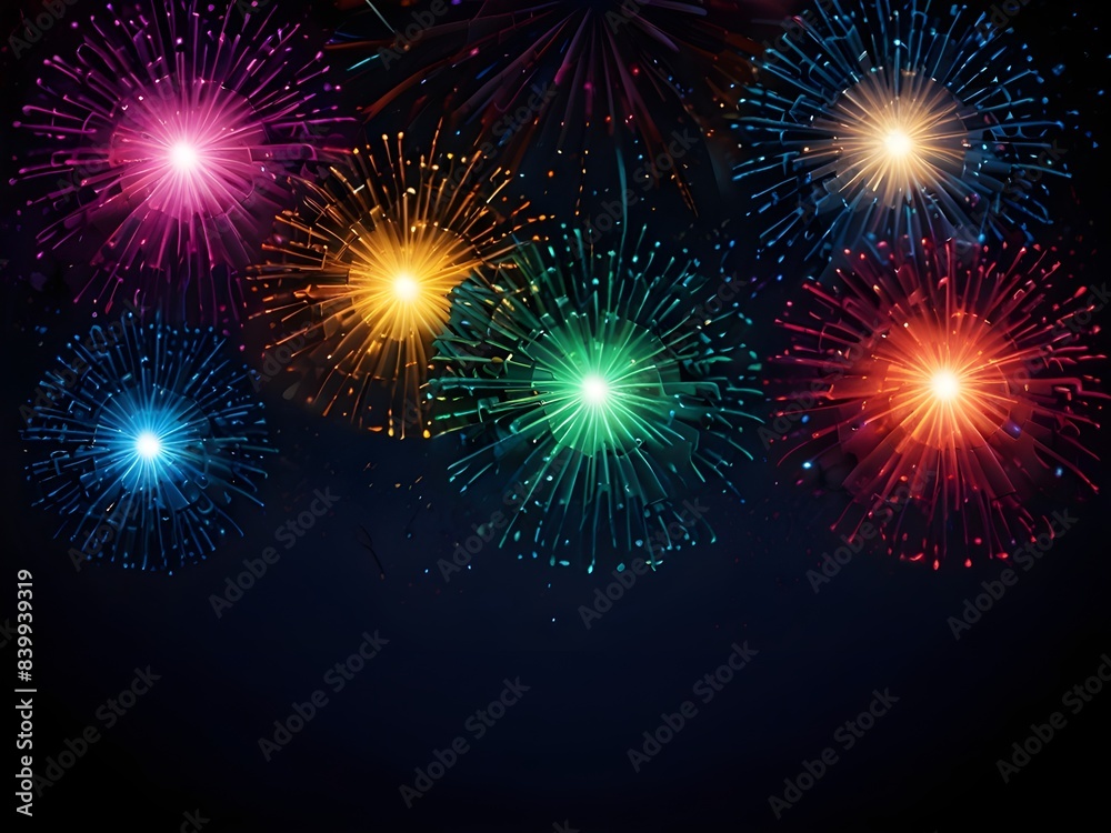 Abstract Firework Background, generative AI
