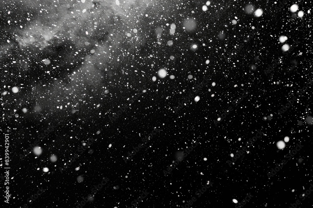 Obraz premium Snowfall in Black and White
