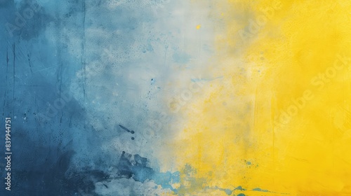 artistic blue and yellow grunge background