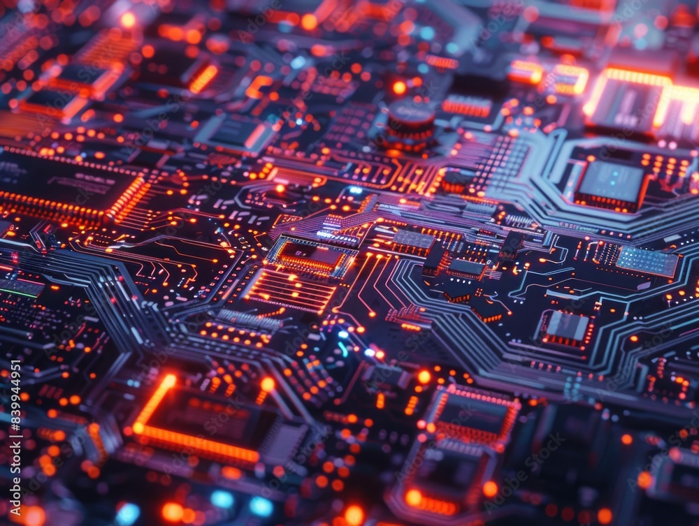 Computer Circuit Board Close Up Computer Circuit Board Close Up