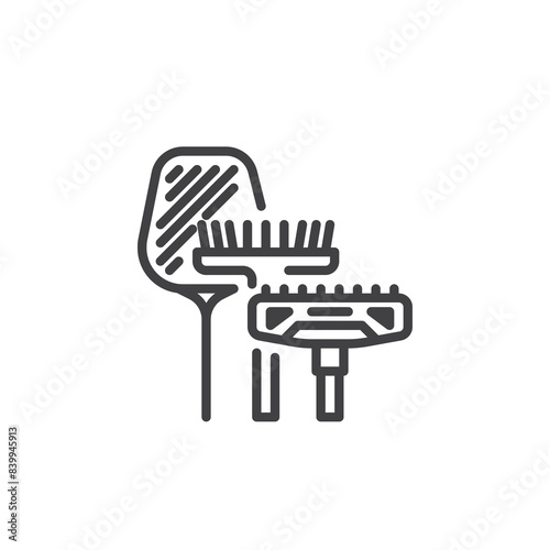 Pool Cleaning Equipment line icon