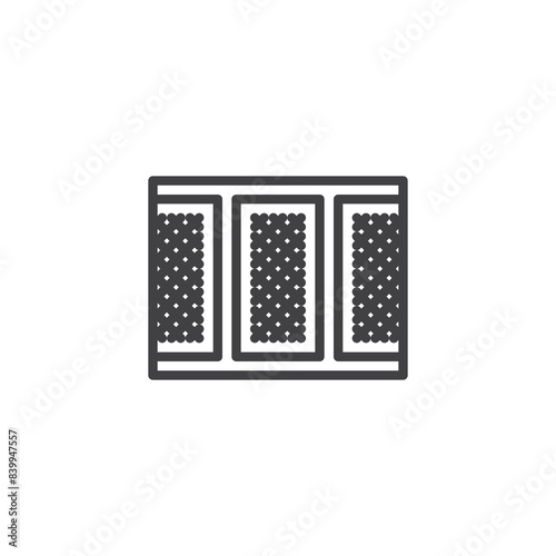 Pool Safety Fence line icon
