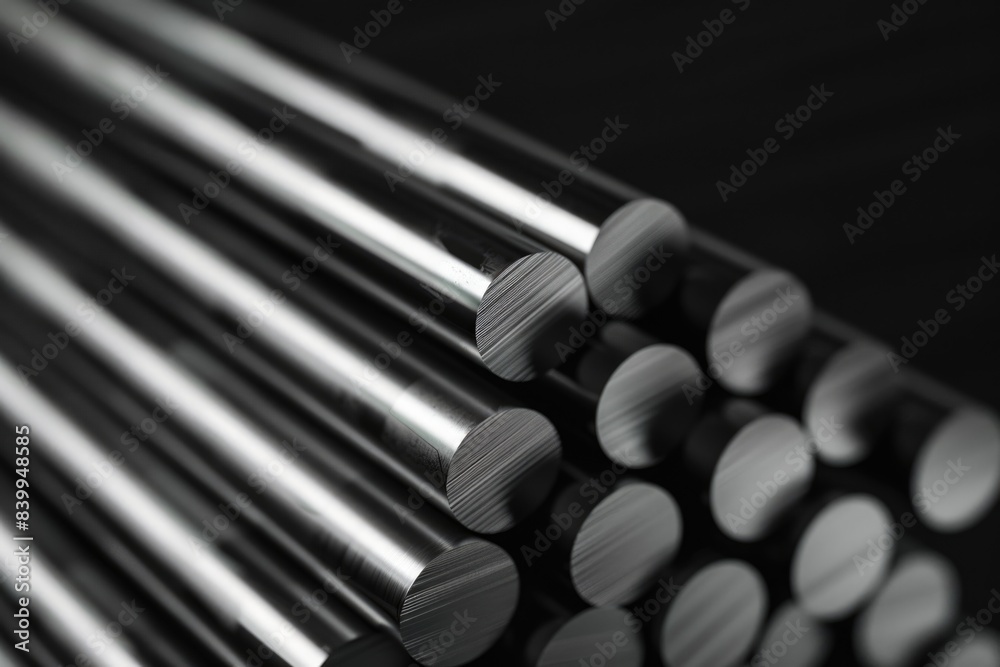 Stacked metal rods Stacked metal rods