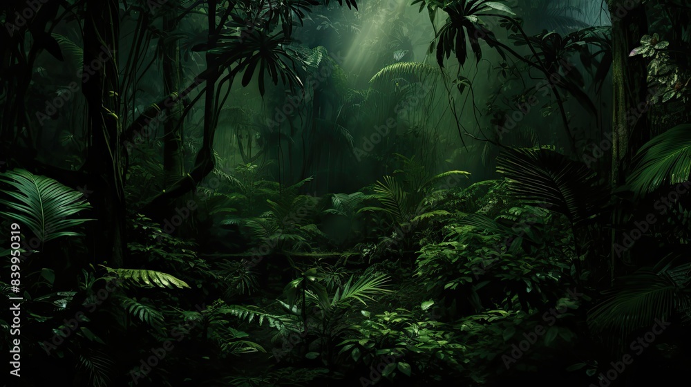 rainforest tropical dark graphic