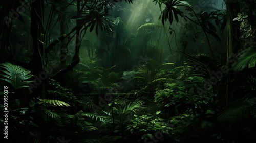 rainforest tropical dark graphic