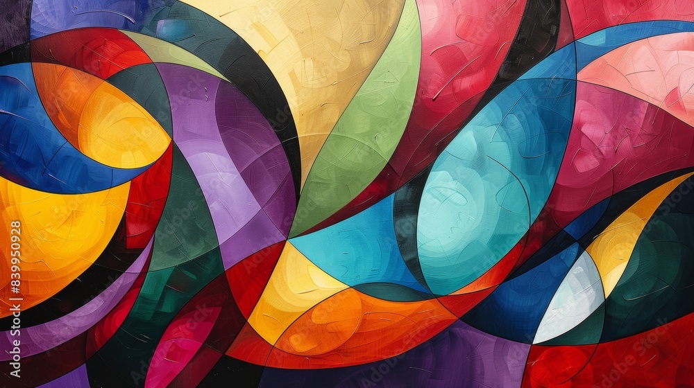 Fototapeta premium Abstract Design with Asymmetrical Shapes 
