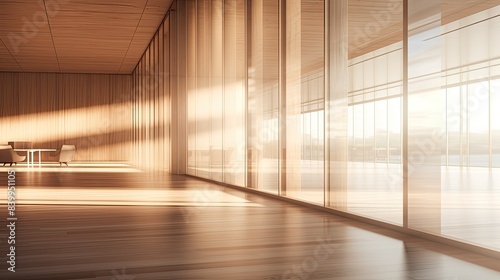 sleek blurred wood interior