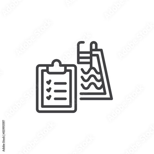 Pool Inspection Service line icon