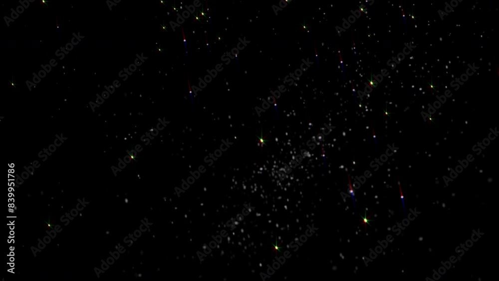 starry night sky, where numerous stars blink and sparkle across dark expanse motion of blinking lights adds dynamic and magical quality perfect for depicting vastness and mystery of the universe.