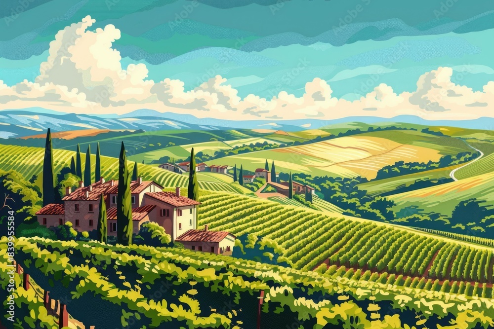 Fototapeta premium Vineyard landscape