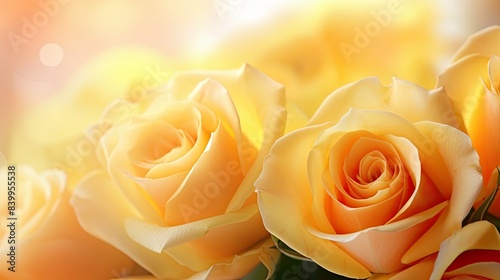 rich yellow roses background
