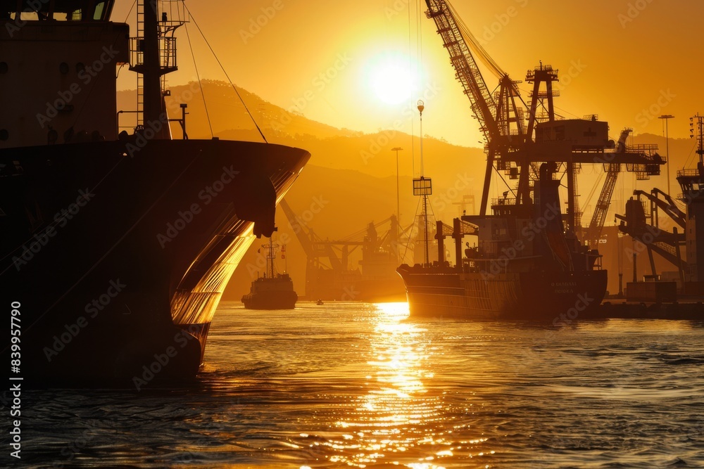 silhouette Marine transportation industry silhouette Marine transportation industry