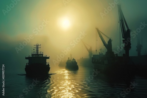 silhouette Marine transportation industry
