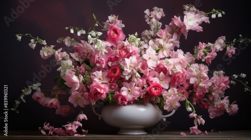 natural dark pink floral © vectorwin