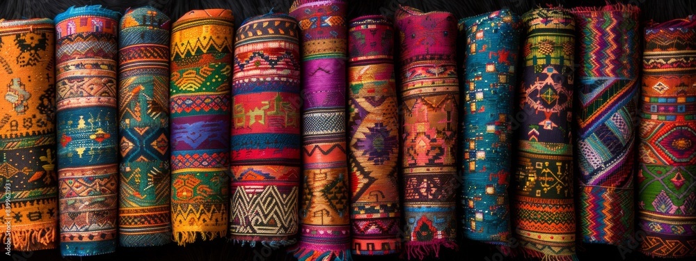 Patterns inspired by Bhutanese textiles, known for their vibrant colors and intricate weaving techniques.
