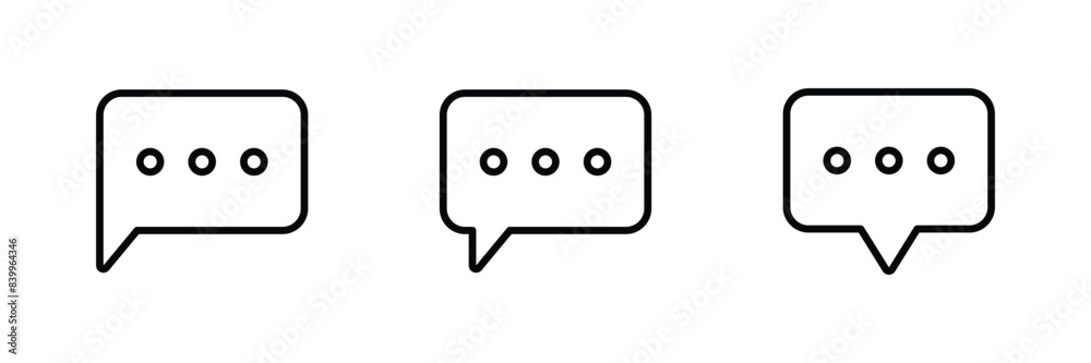 Speech bubble icon. chat symbol vector Speech bubble icon. chat symbol vector