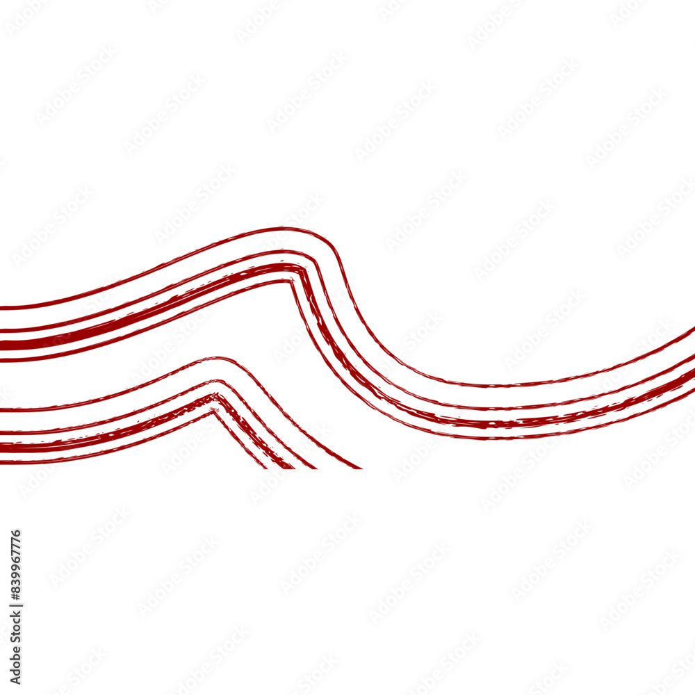 Fototapeta premium Brush Wavy Footer