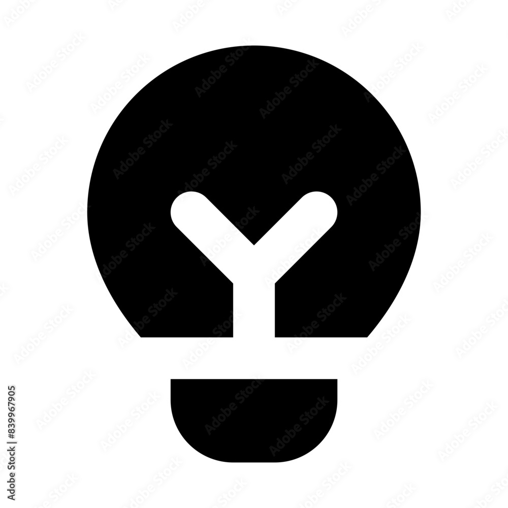 ideas lamp ligth bulb solid ui icon