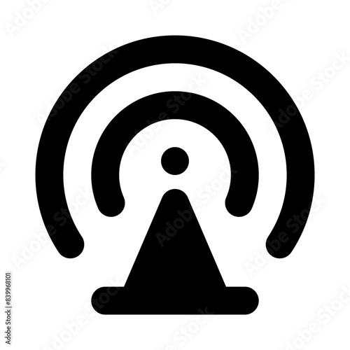 wireless antena solid ui icon