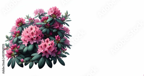 FollowFrame Rhododendron Bushes Tiered Spherical Shape of Bushes Decorat 3D Creative Art Decorator, generative ai