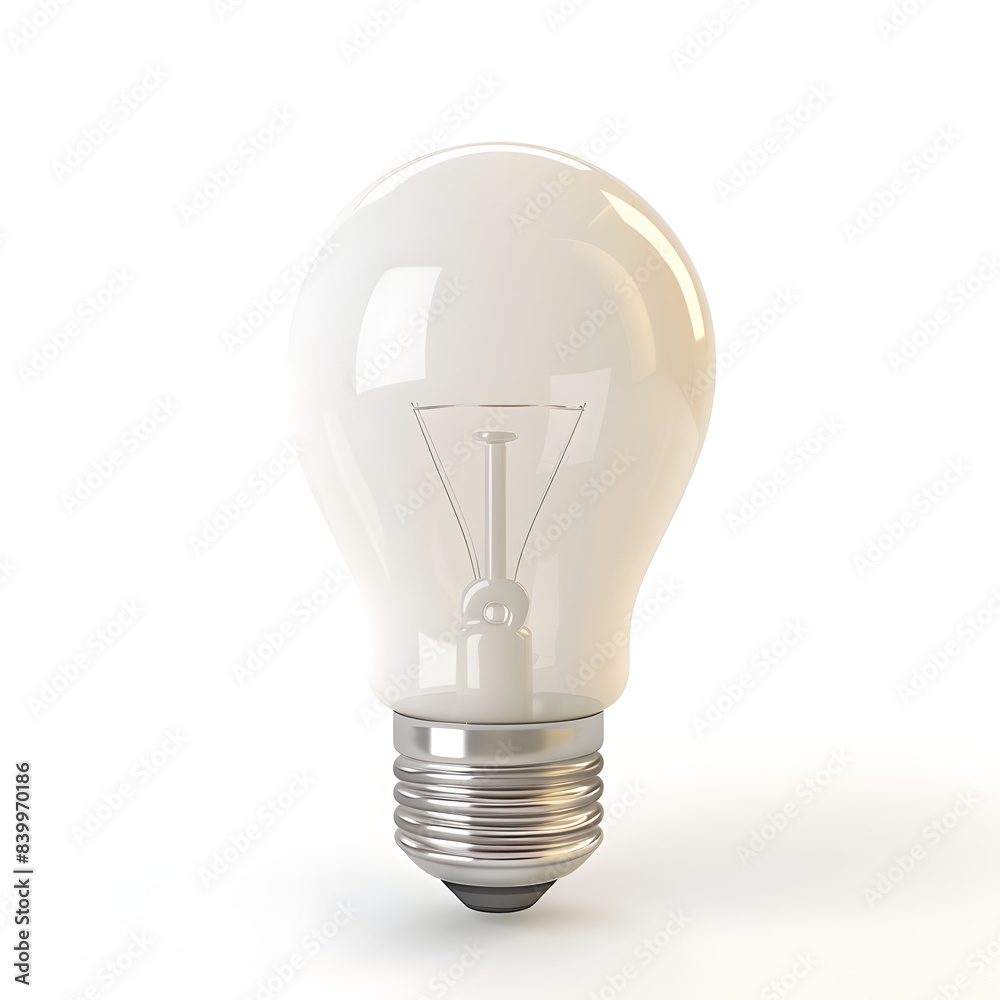3D bulb on white background