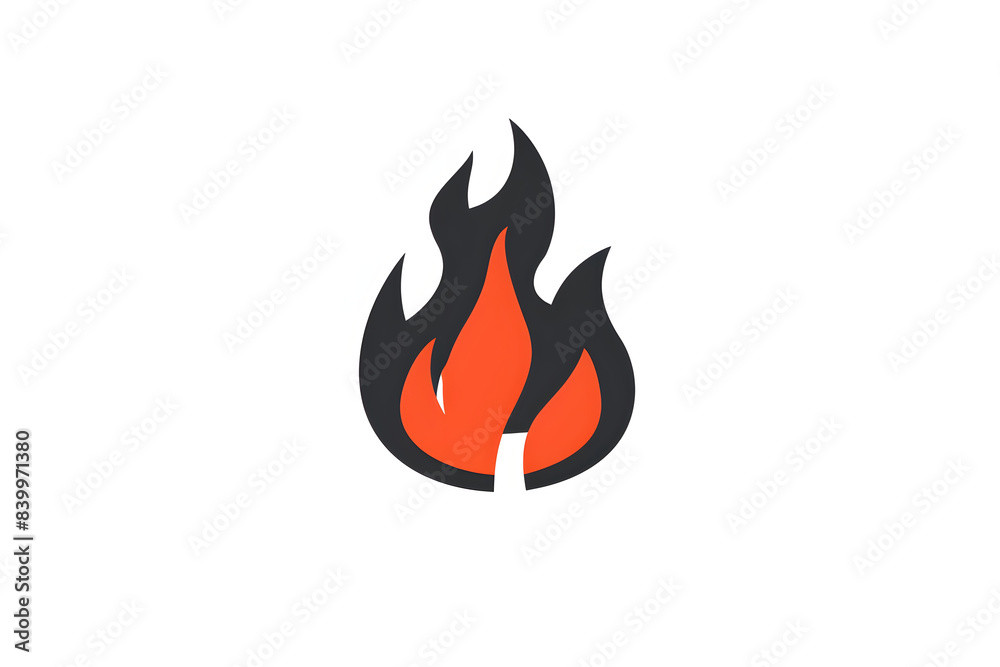 fire icon on white background AI generated fire icon on white background AI generated