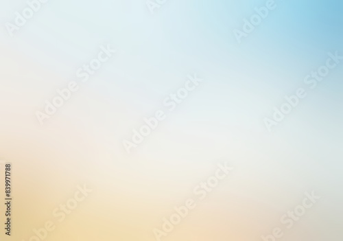 Beige blue light airy blur background for summer sea beach illustration. 
