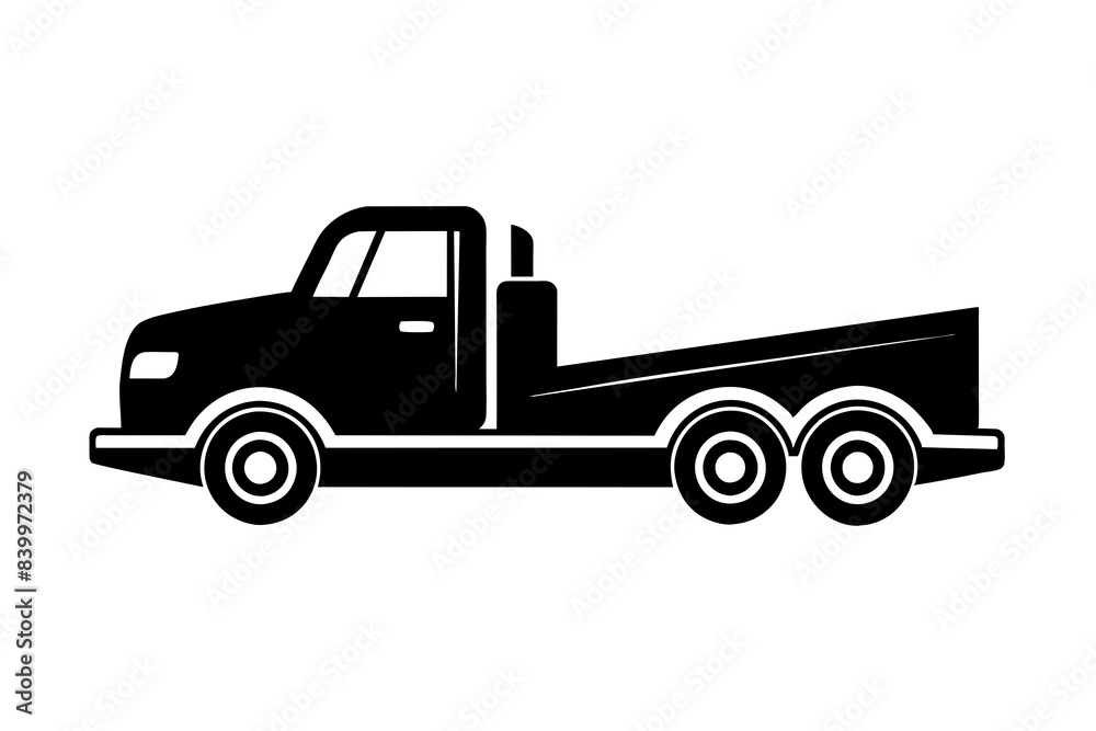 towing truck logo design vector on white background illustration 