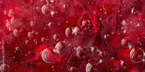 Texture Frozen Uneven Red Jelly With Bubbles For Background Created Using Artificial Intelligence