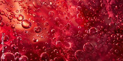 Texture Frozen Uneven Red Jelly With Bubbles For Background Created Using Artificial Intelligence