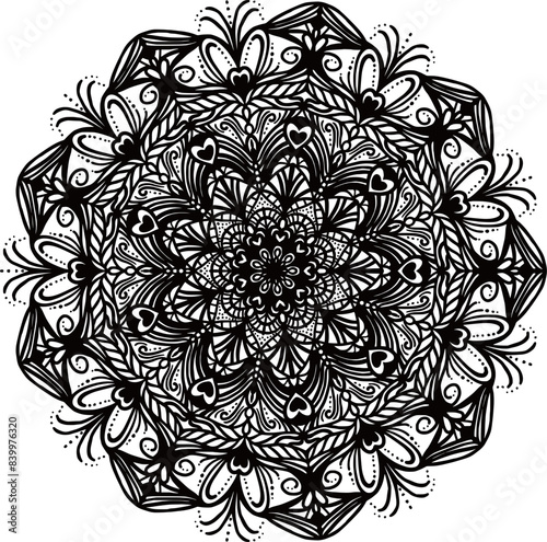 Delicate Floral Mandala Clip Art . Add a touch of delicate beauty to your projects with this floral mandala clip art. Ideal for use in stationery, decor, and digital scrapbooking.