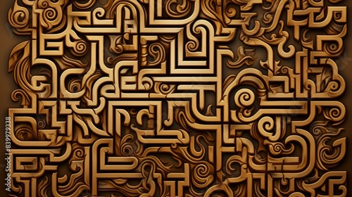 Get lost in an intricate labyrinth texture with mesmerizing mazelike patterns in high definition quality. photo