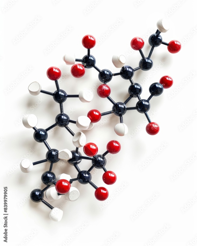 Molecular structure model isolated on white background. Molecular structure model isolated on white background.