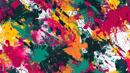 seamless pattern Abstract art Artistic ink splatters