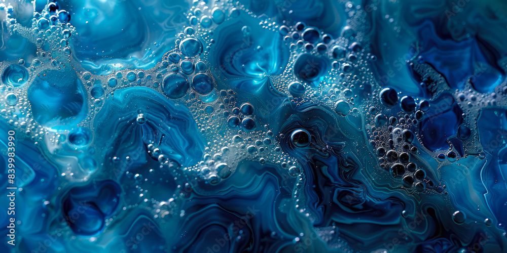 Texture Frozen Uneven Blue Jelly With Bubbles For Background Created Using Artificial Intelligence Texture Frozen Uneven Blue Jelly With Bubbles For Background Created Using Artificial Intelligence