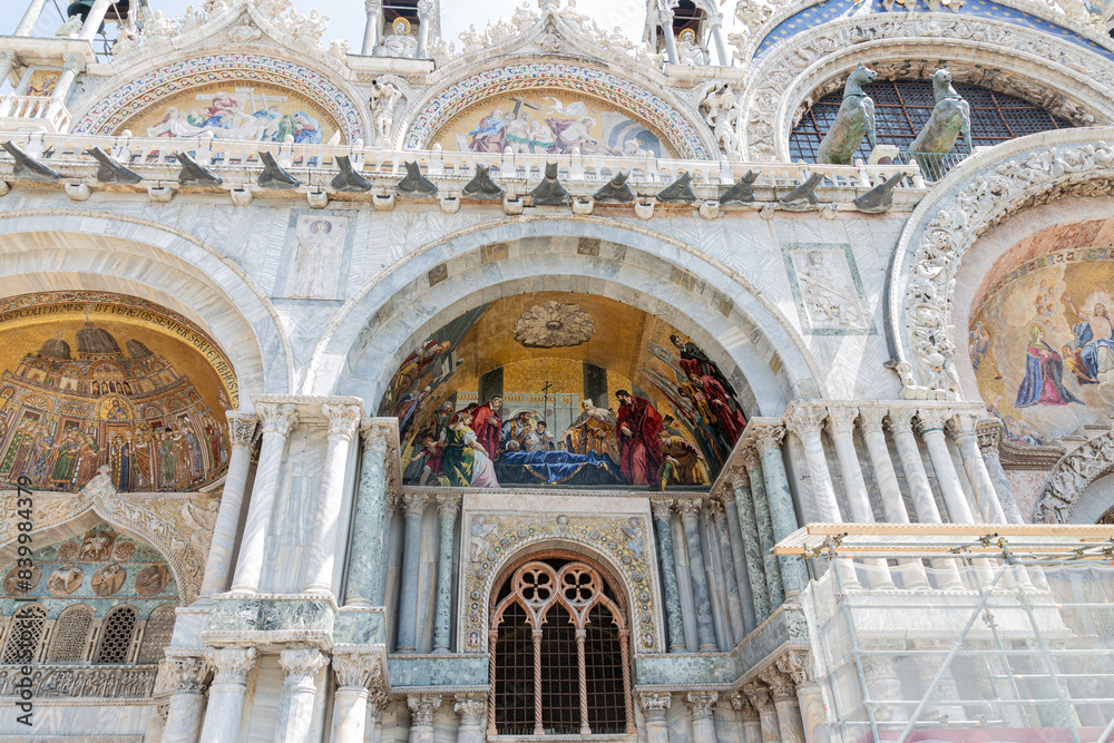 Details from exterior of San Marco basilica in Venice Details from exterior of San Marco basilica in Venice
