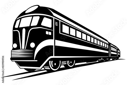 train silhouette vector illustration