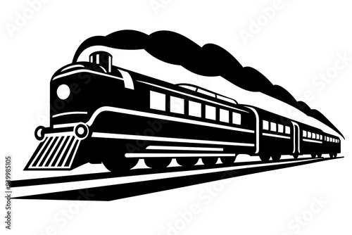 train silhouette vector illustration