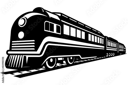 train silhouette vector illustration