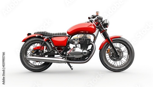 red motorcycle isolated on white © TANATPON