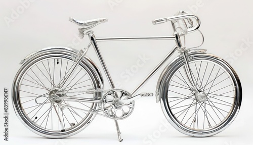 vintage bicycle on white background