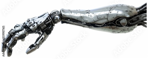 Robot hand. Isolated on white background.