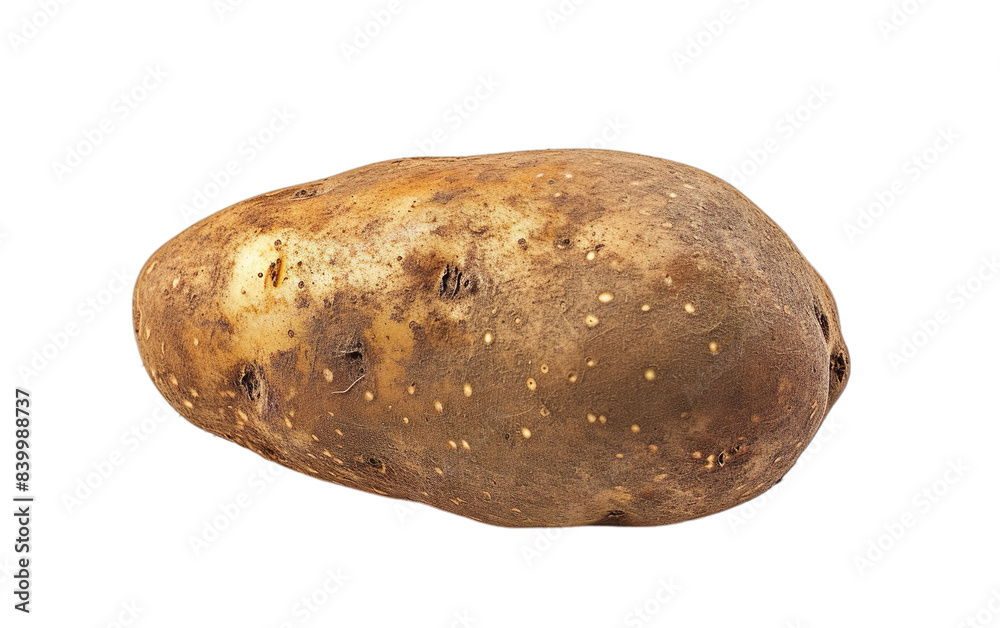 Photorealistic whole brown potato tuber isolated on a transparent background. Side view. Organic food design element PNG cutout collection. Garden Lifestyle. Food, cooking, vegetable diet concept. Photorealistic whole brown potato tuber isolated on a transparent background. Side view. Organic food design element PNG cutout collection. Garden Lifestyle. Food, cooking, vegetable diet concept.